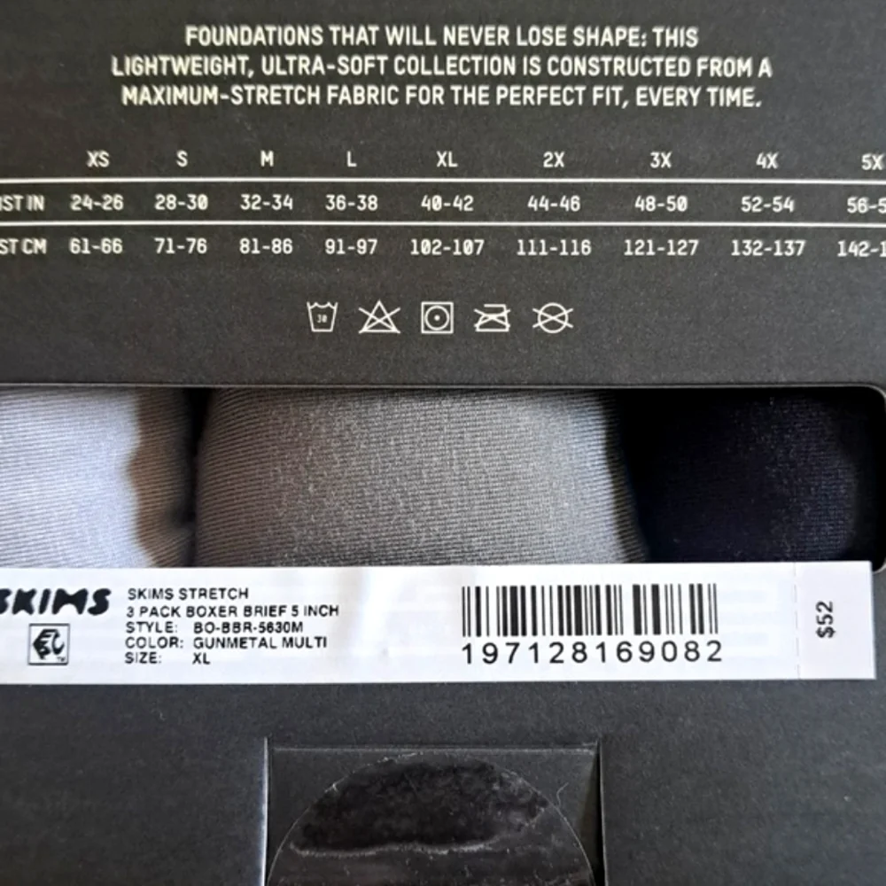 XLARGE   MENS SKIMS 5" BOXER BRIEFS 3 PACK - Picture 6 of 6